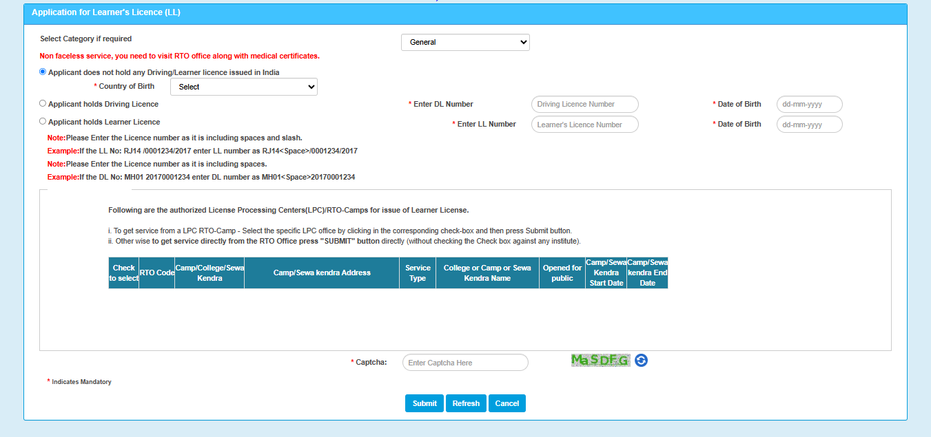 driving licence status