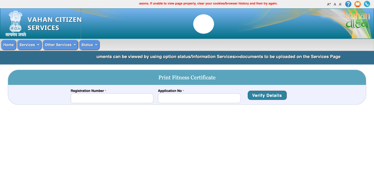 Fitness Certificate Download