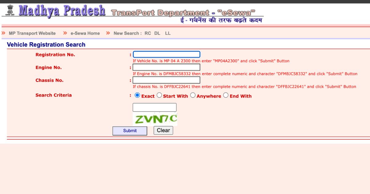 Mp Rto Names MPRTO Vehicle Registration Owner Search, Vehicle Information & Code ...